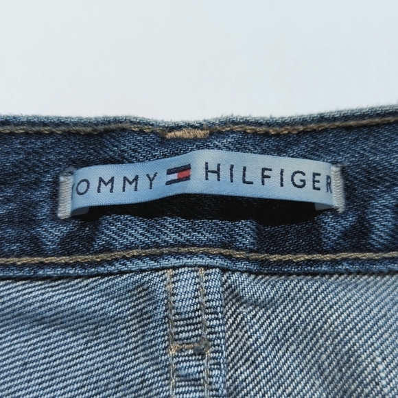 Tommy Hilfiger 2000 Vintage Medium Wash High Waisted Straight Leg Jeans Blue 12 - Picture 8 of 16